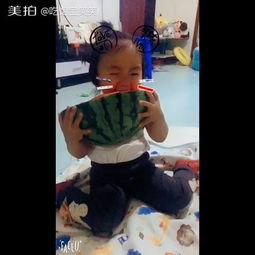 小孩吃瓜记的视频,小孩吃瓜记趣味瞬间
